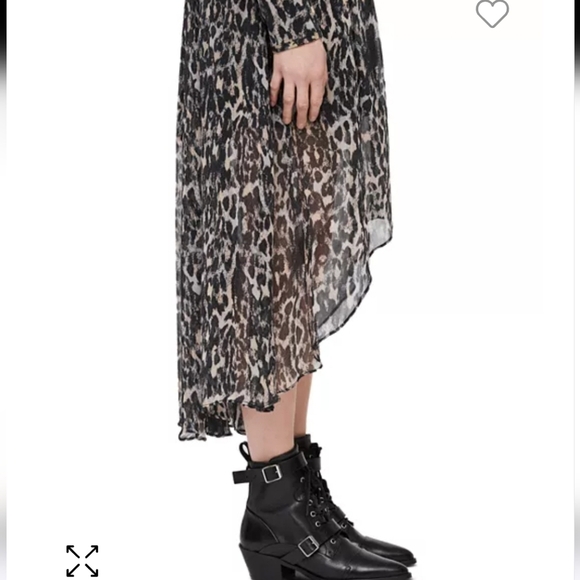 All Saints Liza Asa Hi/Lo Dress Size 6 - Picture 8 of 13